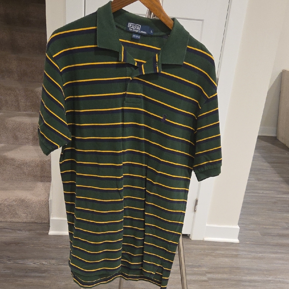 Polo by Ralph Lauren Green and Yellow Striped Polo